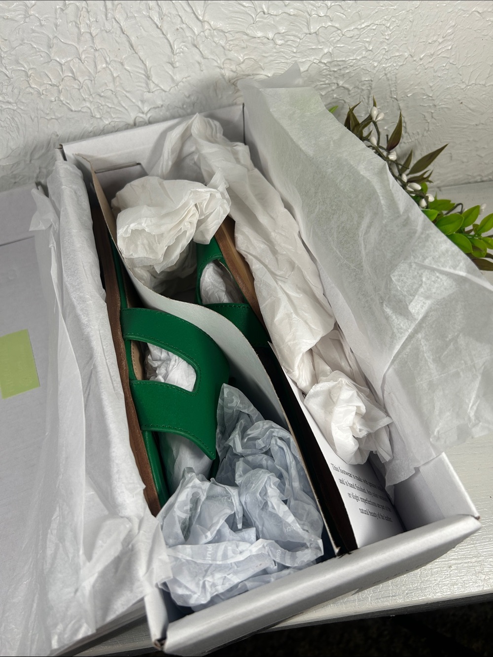 🆕Steven New York HADYN Green Leather Slide In Mules Flat Sandal NWTBoxed - Picture 12 of 16